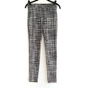 Theory Black Off White Pattern Adbelle K Pant/Leggings Size Small